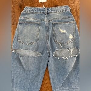 BNWT Adika Light Blue Distressed Straight Leg Jeans Retail 190